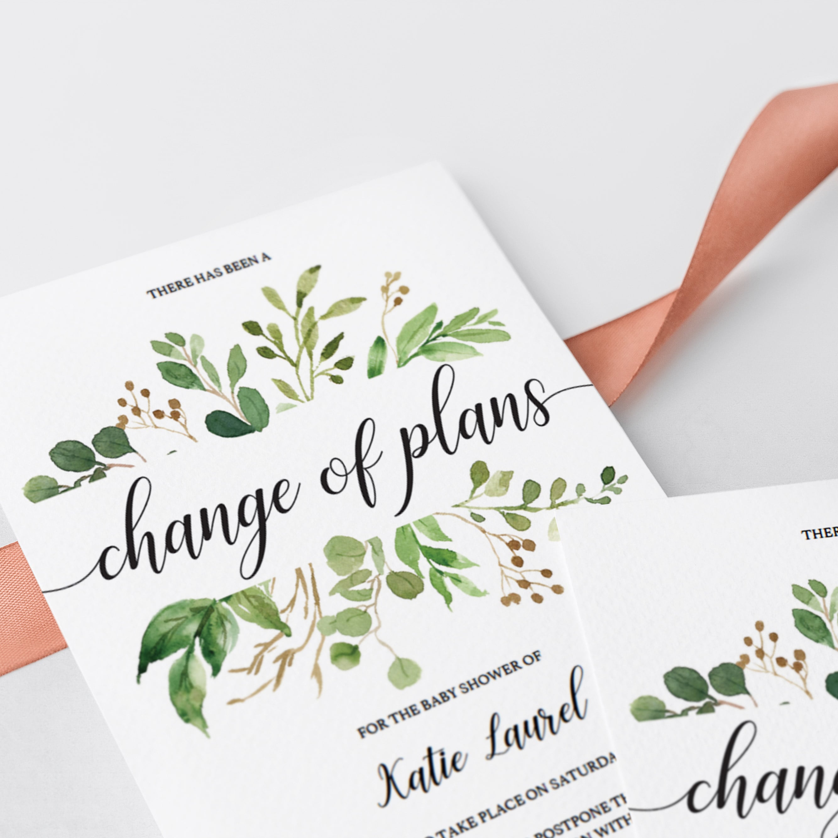 Gender neutral baby shower change the date cards by LittleSizzle