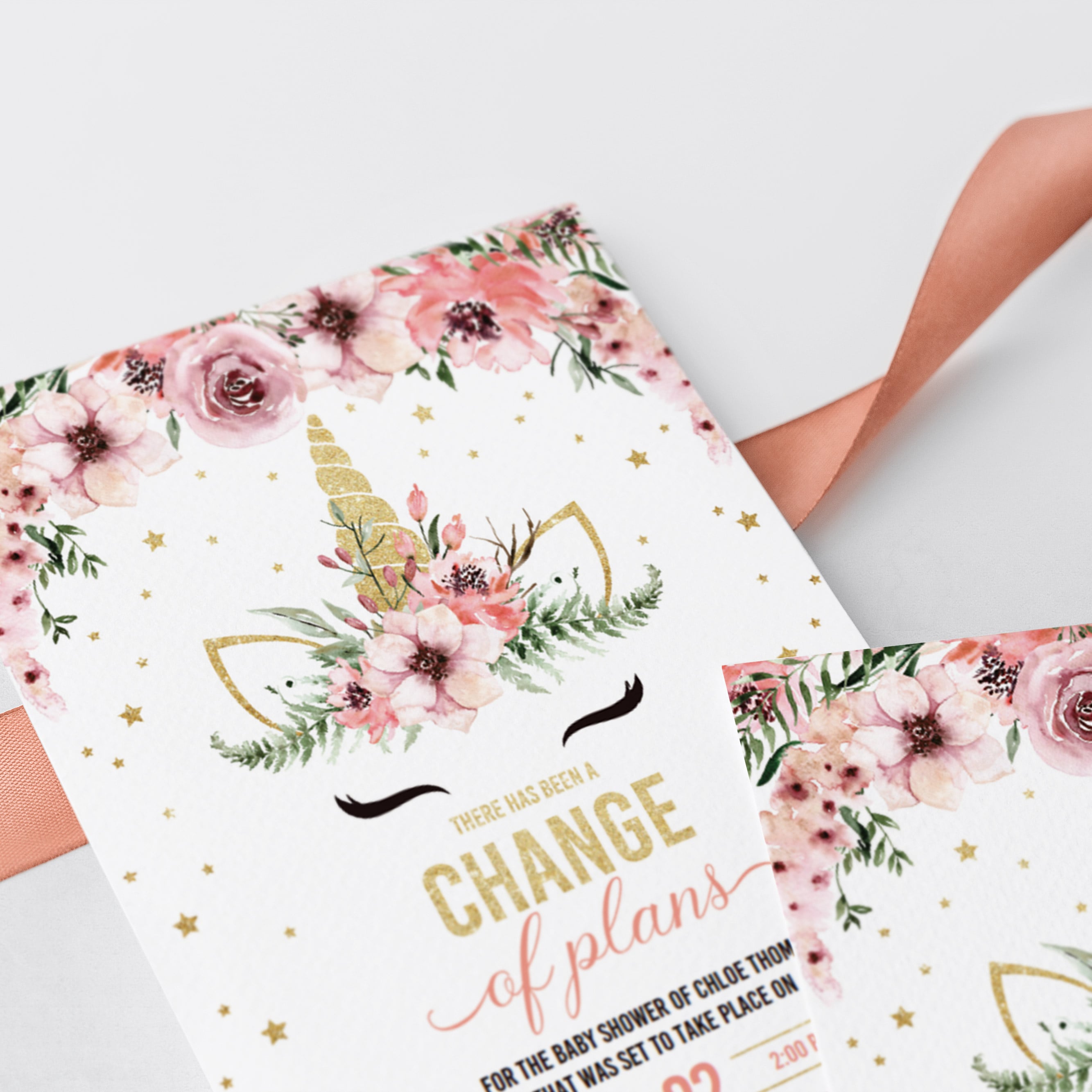 New date girl baby shower announcement card by LittleSizzle