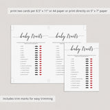 DIY Games for Baby Shower Black and White