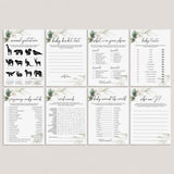 Greenery and Gold Baby Games Pack Printable DIY by LittleSizzle