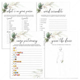 Green Foliage Bridal Shower Games Bundle Printable by LittleSizzle