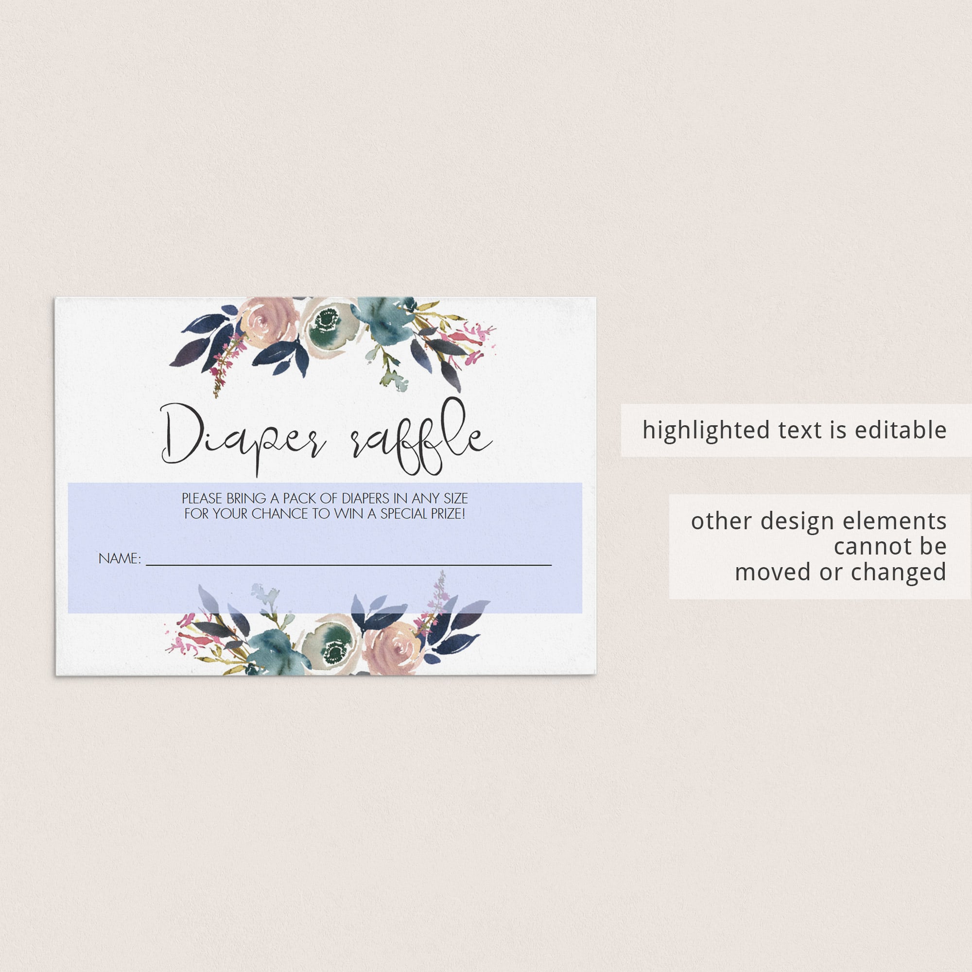 Watercolor flowers baby shower games printables by LittleSizzle