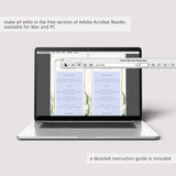 Green and gold dinner party menu cards by LittleSizzle