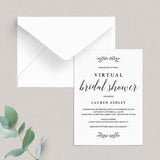 Editable Virtual Bridal Shower Invite Rustic Chic by LittleSizzle
