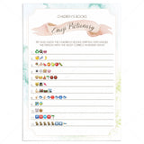 Printable Emoji game for baby shower by LittleSizzle
