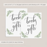 Greenery Baby Shower Decorations Books & Gifts Sign