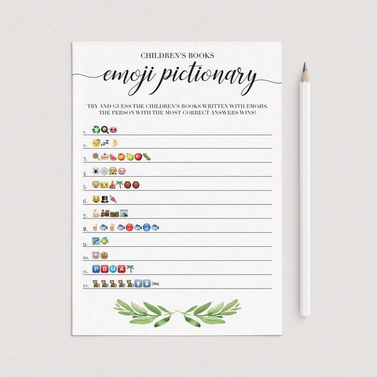 Instant download emoji game for neutral baby sprinkle by LittleSizzle