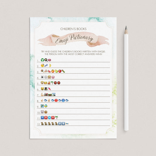 Printable Emoji game for baby shower by LittleSizzle