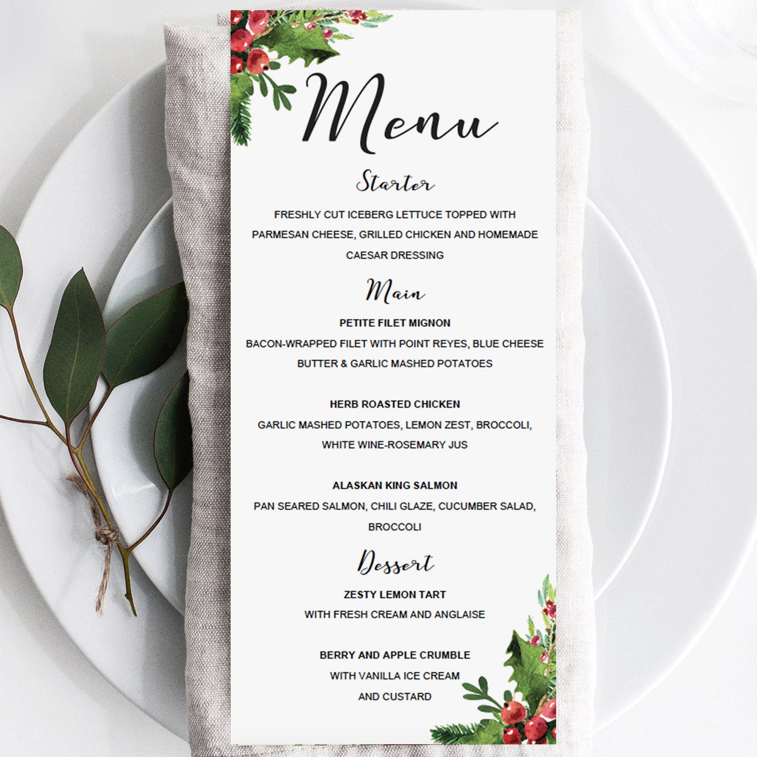 Christmas dinner menu ideas by LittleSizzle