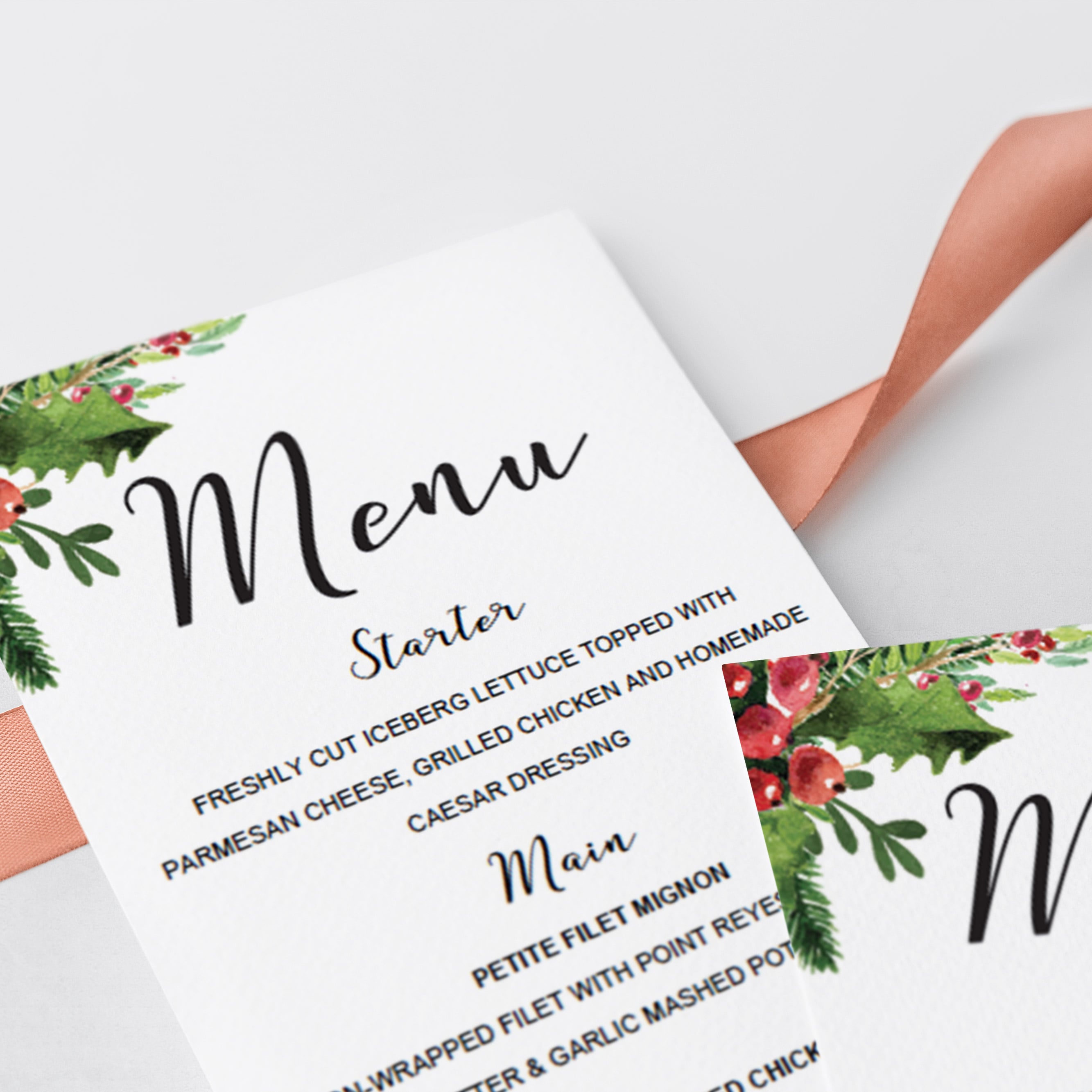 Christmas table decorations printable by LittleSizzle