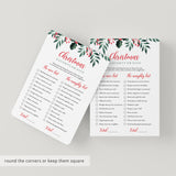Naughty or Nice Christmas Game for Adults Printable