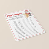 Christmas Family Game with Answer Key