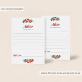 Red and Greenery Baby Shower Keepsakes for the Mom-To-Be