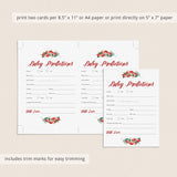 Winter Baby Shower Baby Predictions Cards