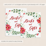 Christmas Baby Shower Decorations Books and Gifts Sign