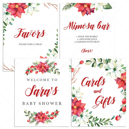 Christmas Baby Shower Decorations Bundle by LittleSizzle