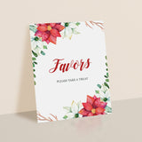 Holiday Party Favors Sign Printable