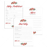 Red and Greenery Baby Shower Keepsakes for the Mom-To-Be by LittleSizzle