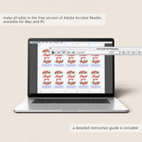 Christmas Baby Shower Favor Tag Template