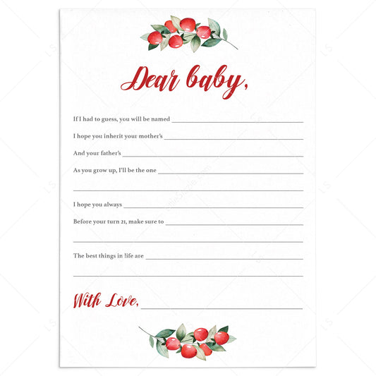 Christmas Baby Wishes Cards Printable by LittleSizzle