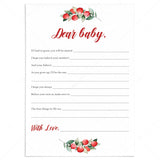 Christmas Baby Wishes Cards Printable by LittleSizzle