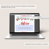 Christmas Bridal Shower Advice Sign Template