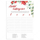 Fun Christmas Bridal Shower Game Printable by LittleSizzle