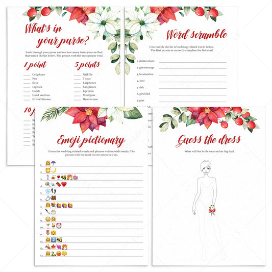 Winter Bridal Shower Games Pack Download by LittleSizzle