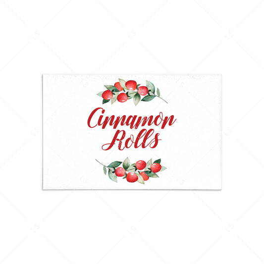 Christmas Food Labels Template - Tented and Flat Cards by LittleSizzle