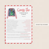 Ugly Sweater Christmas Trivia Game Printable