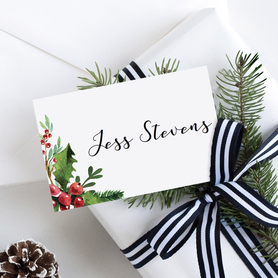 Christmas gift tag template instant download by LittleSizzle