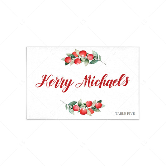 Christmas Dinner Party Place Cards Template by LittleSizzle