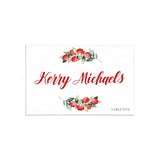 Christmas Dinner Party Place Cards Template by LittleSizzle