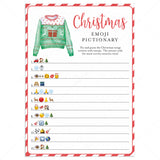 Christmas Carol Emoji Pictionary Game Ugly Sweater Party by LittleSizzle