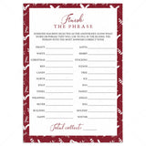 Christmas Finish The Phrase Game Printable by LittleSizzle