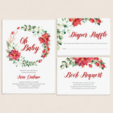 Floral Christmas Baby Shower Invitation Set by LittleSizzle