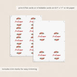 Christmas Food Labels Template - Tented and Flat Cards