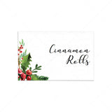 Holiday Theme Buffet Card Template by LittleSizzle