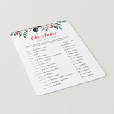 Holiday Game for Family Christmas Movie Match