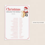 Christmas Family Game with Answer Key