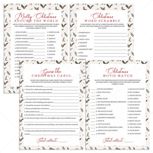 Holiday Party Games Bundle For Adults by LittleSizzle