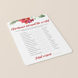 Christmas Around The World Game Printable