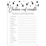 Christmas Game For Kids Word Scramble Printable by LittleSizzle