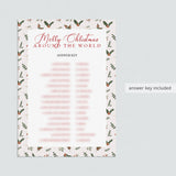Merry Christmas Around the World Game Printable