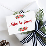 Christmas Food Labels Template - Tented and Flat Cards