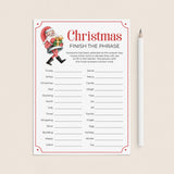 Printable Finish The Phrase Christmas Game by LittleSizzle