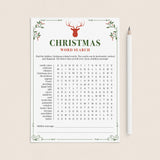 Word Search Christmas Game Printable