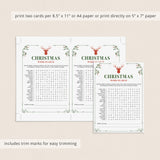 Vintage Christmas Games Package Printable