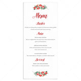 Christmas Dinner Menu Template DIY by LittleSizzle