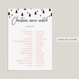 Christmas Movie Match Game Printable Black And White